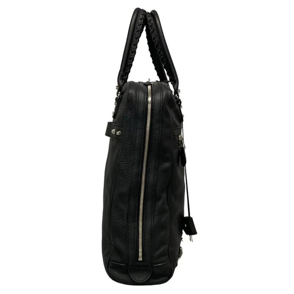 BALENCIAGA - Black Leather Handbag 451-082925 - Picture 4 of 14